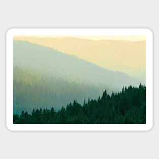 Parc National Des Laurentides Misty Laurentian Mountains Forests Sticker